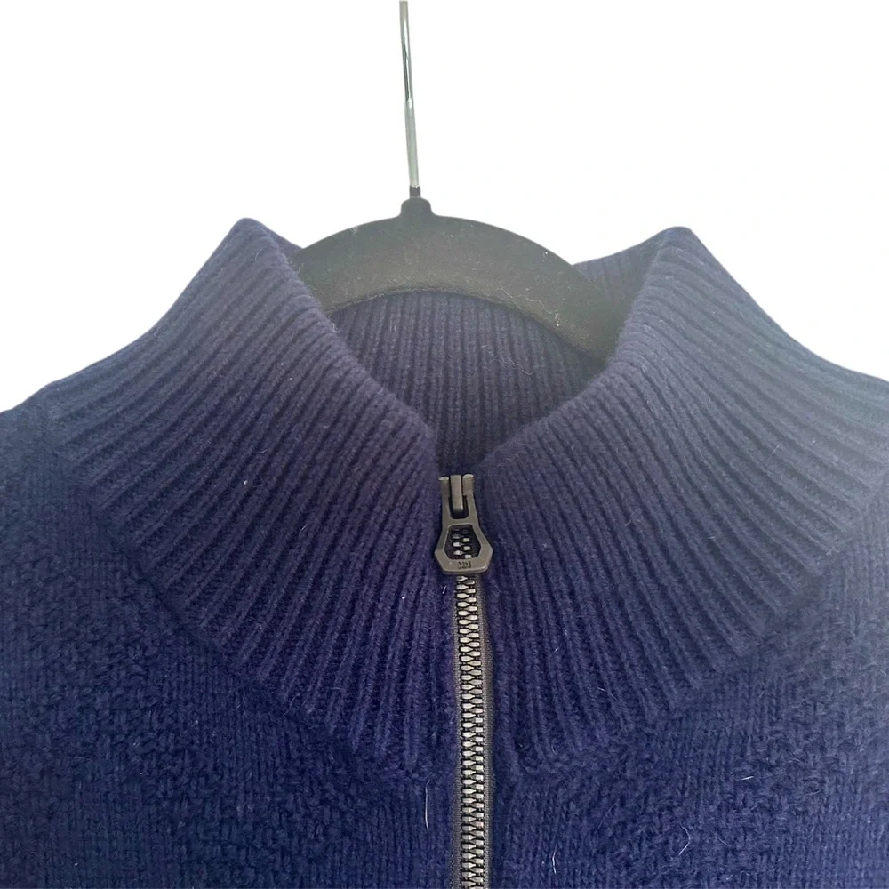 Helly Hansen Men's Navy Zip-Up Textured Knit Sweater - Picture 4 of 9